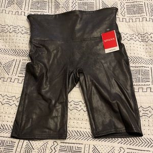 Spanx faux leather bike short